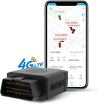 4G LTE OBD GPS Tracker, 10Sec Update Car GPS Tracker, Unlimited Distance, Real Time Location Speed & Mileage, Geofence, Accident Alert, Fatigue Driving Tracking Device for Family or Business