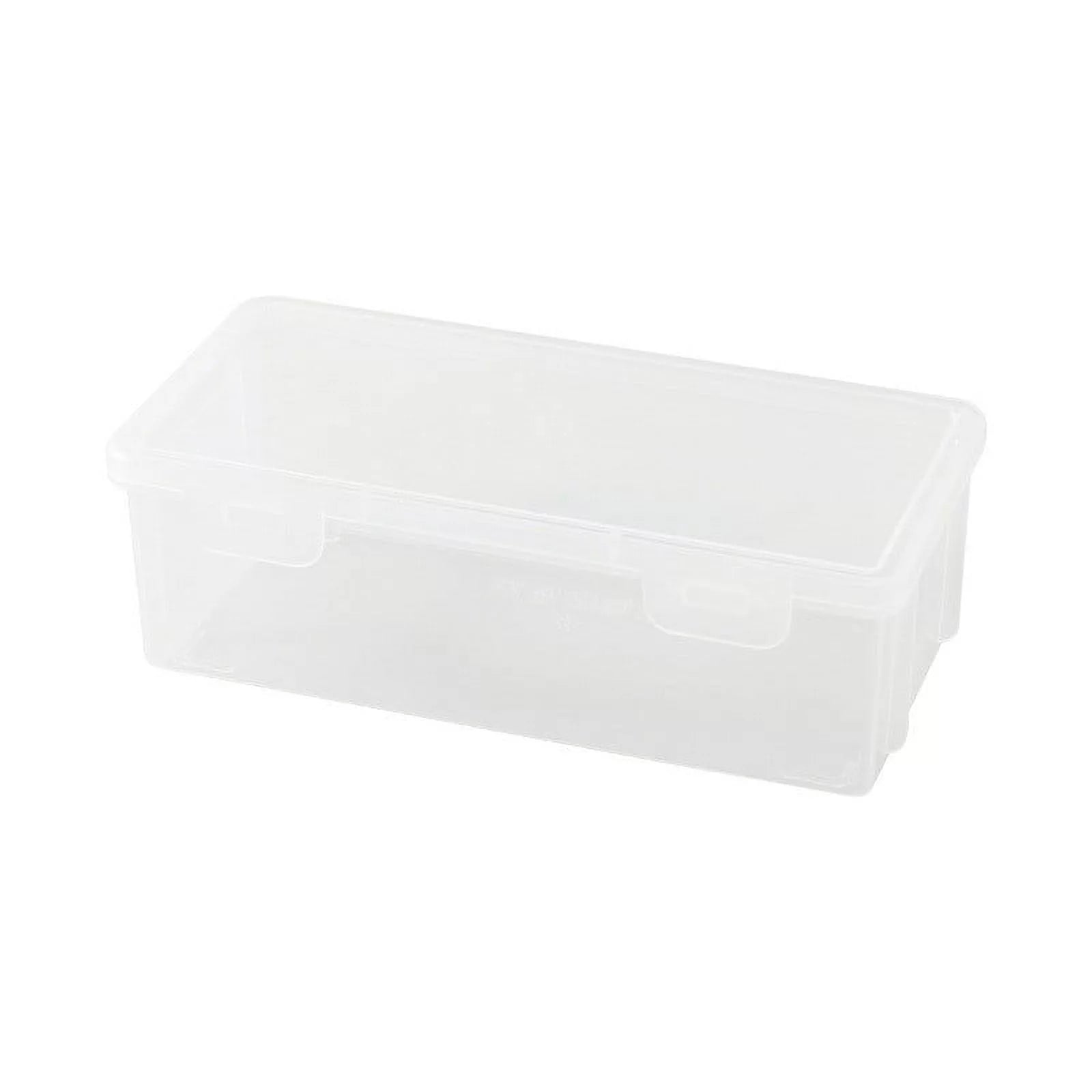 Plastic Snap Tight Lid Large Pencil Box, White
