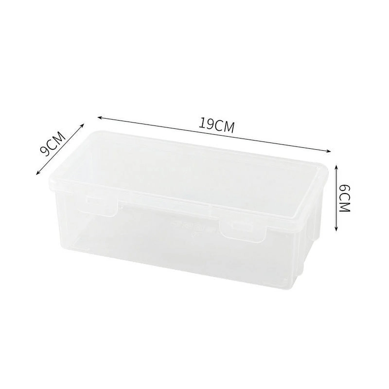Plastic Snap Tight Lid Large Pencil Box, White