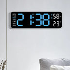 Large Digital Wall Clock Temp Date 