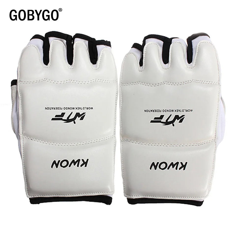 Half Finger Boxing Gloves PU Leather MMA Fighting Kick Boxing Gloves Karate Muay Thai Training Workout Gloves Kids Men