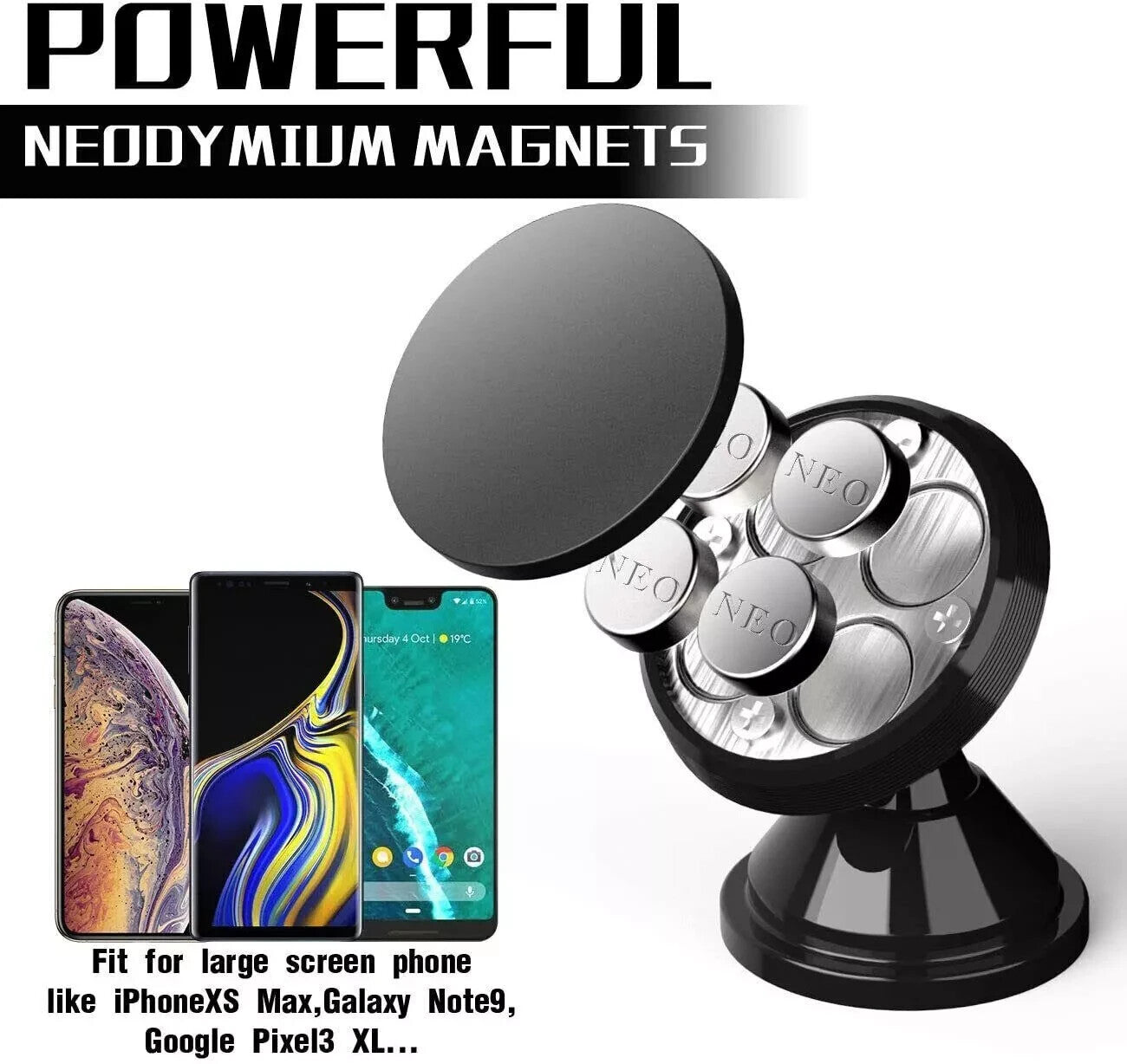 Soporte Sostenedor Magnetico De Telefono Celular Para Carro Auto Coche Universal