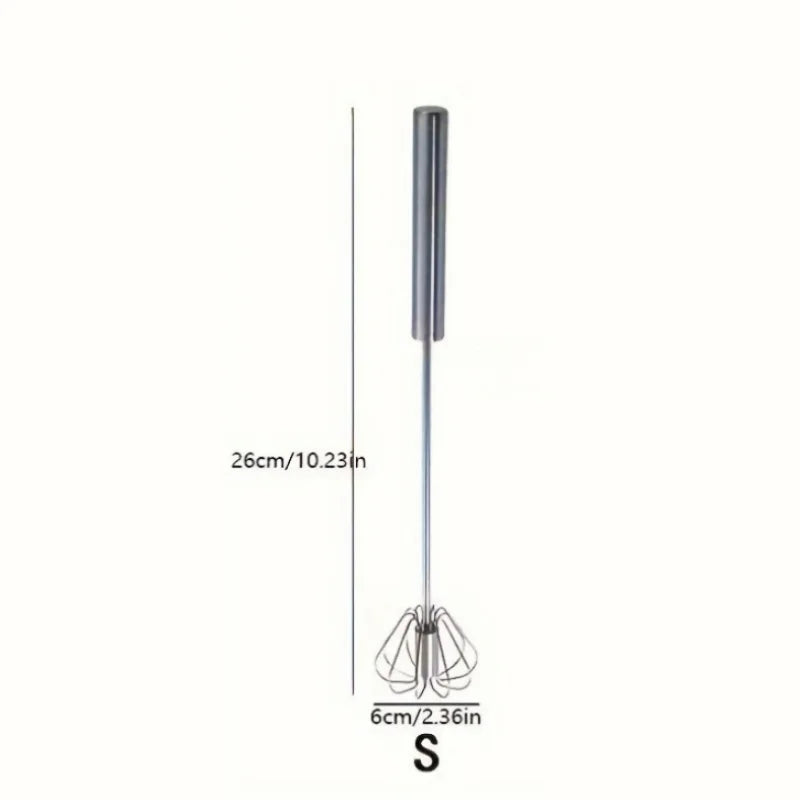 Stainless Steel Egg Beater Durable Semi-Automatic 