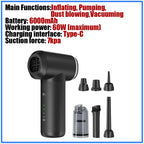 Portable Air Duster Compressed Air Blower Rechargeable Suck Cleaner
