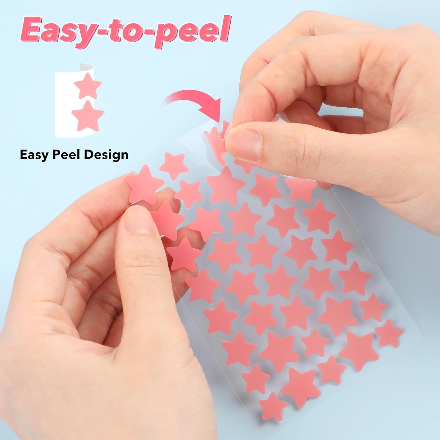 Face Pimple Patches Cute Star Zit Covers 160 Pcs Sticky Spot Stickers Hydrocolloid Pad Covering Pore Cleaning Strips Peel Invisible Spot Absorbing Zit Patch for Women Men