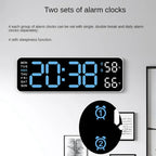 Large Digital Wall Clock Temp Date 