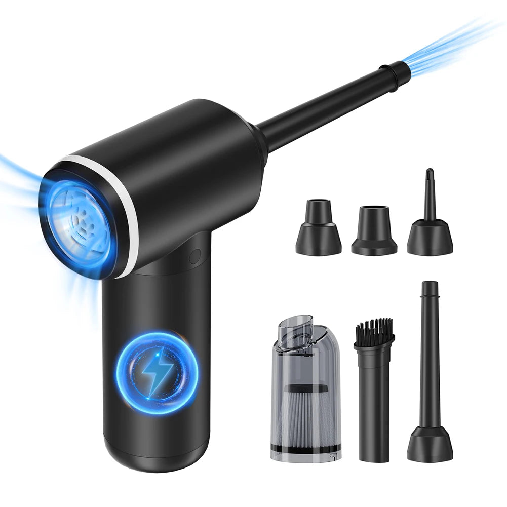 Portable Air Duster Compressed Air Blower Rechargeable Suck Cleaner