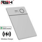 Smart Card Tracker Work with Apple Find My App Wireless Rechargerable anti Lost Item Locator for Luggage Bluetooth Tracker GPS