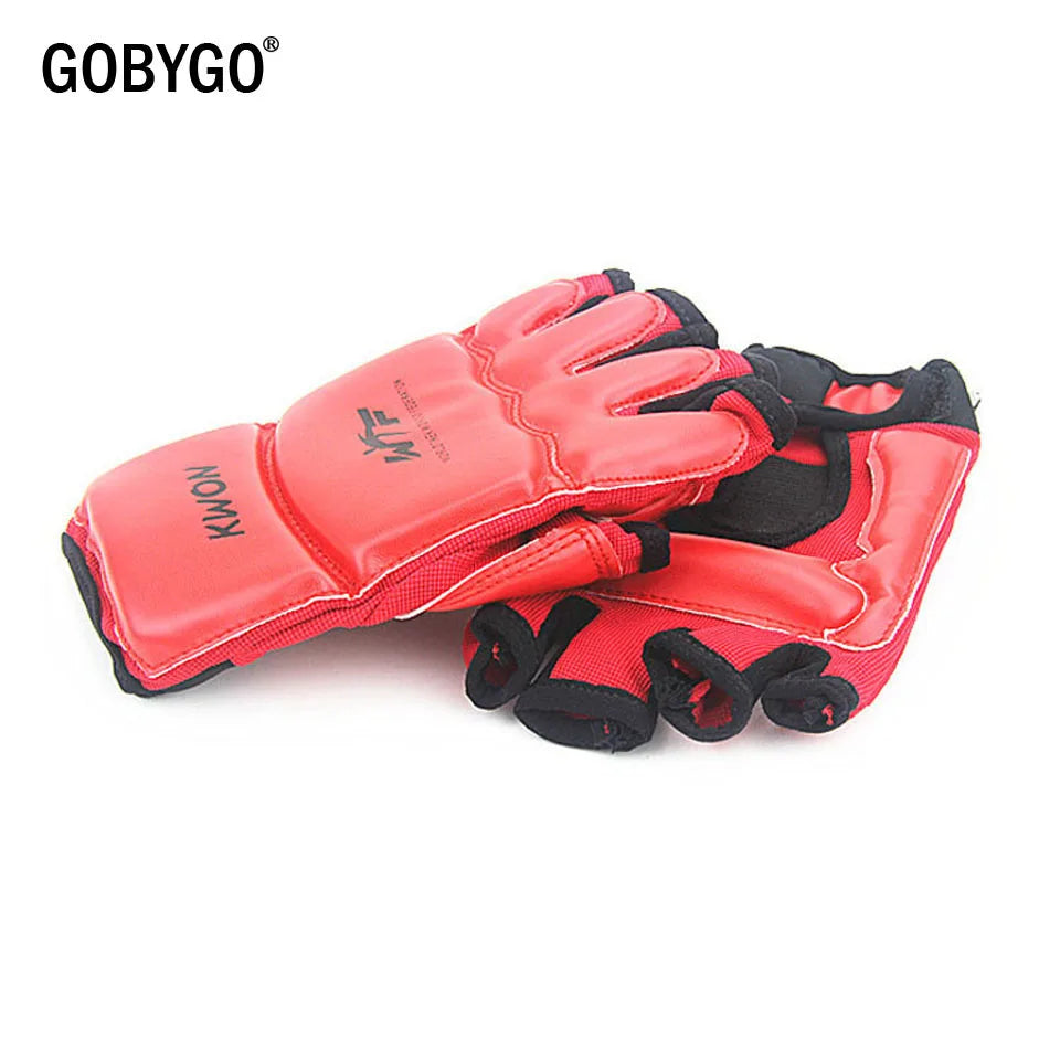 Half Finger Boxing Gloves PU Leather MMA Fighting Kick Boxing Gloves Karate Muay Thai Training Workout Gloves Kids Men