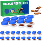 16-Piece Cockroach Bait and Repellent Stations for Indoor Infestation Control, Effective Solution for Small to Large Roaches, User-Friendly Design for Discreet Placement