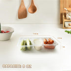 Snack Containers with Lids, 3 Compartment, 20 Pack, 8 OZ Reusable