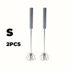 Stainless Steel Egg Beater Durable Semi-Automatic 