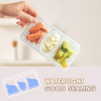 Snack Containers with Lids, 3 Compartment, 20 Pack, 8 OZ Reusable