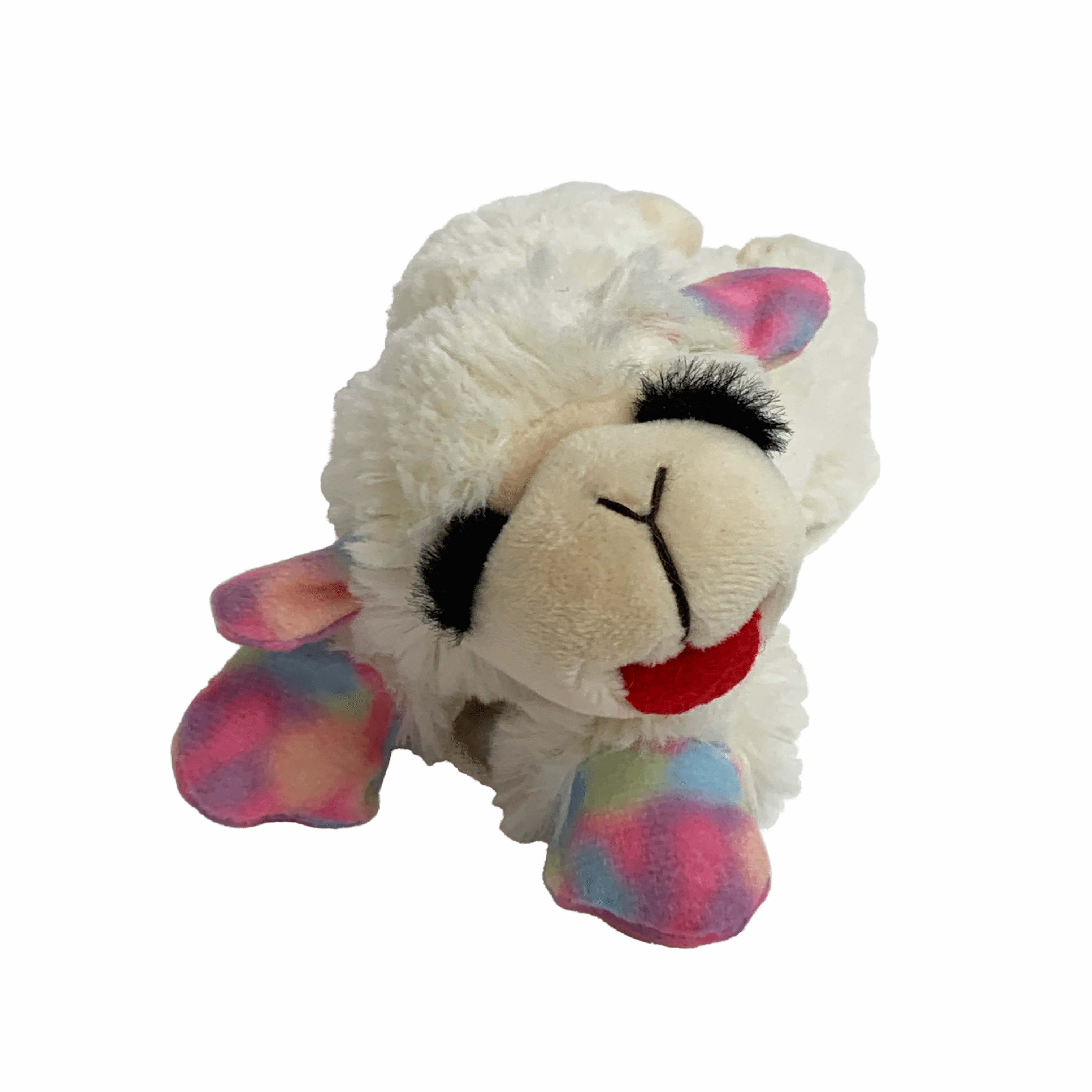 (3 Pack)  Plush Lamb Chop Dog Toy, Small, Pastel Colors