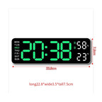 Large Digital Wall Clock Temp Date 
