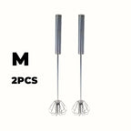 Stainless Steel Egg Beater Durable Semi-Automatic 