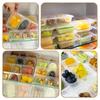 Snack Containers with Lids, 3 Compartment, 20 Pack, 8 OZ Reusable