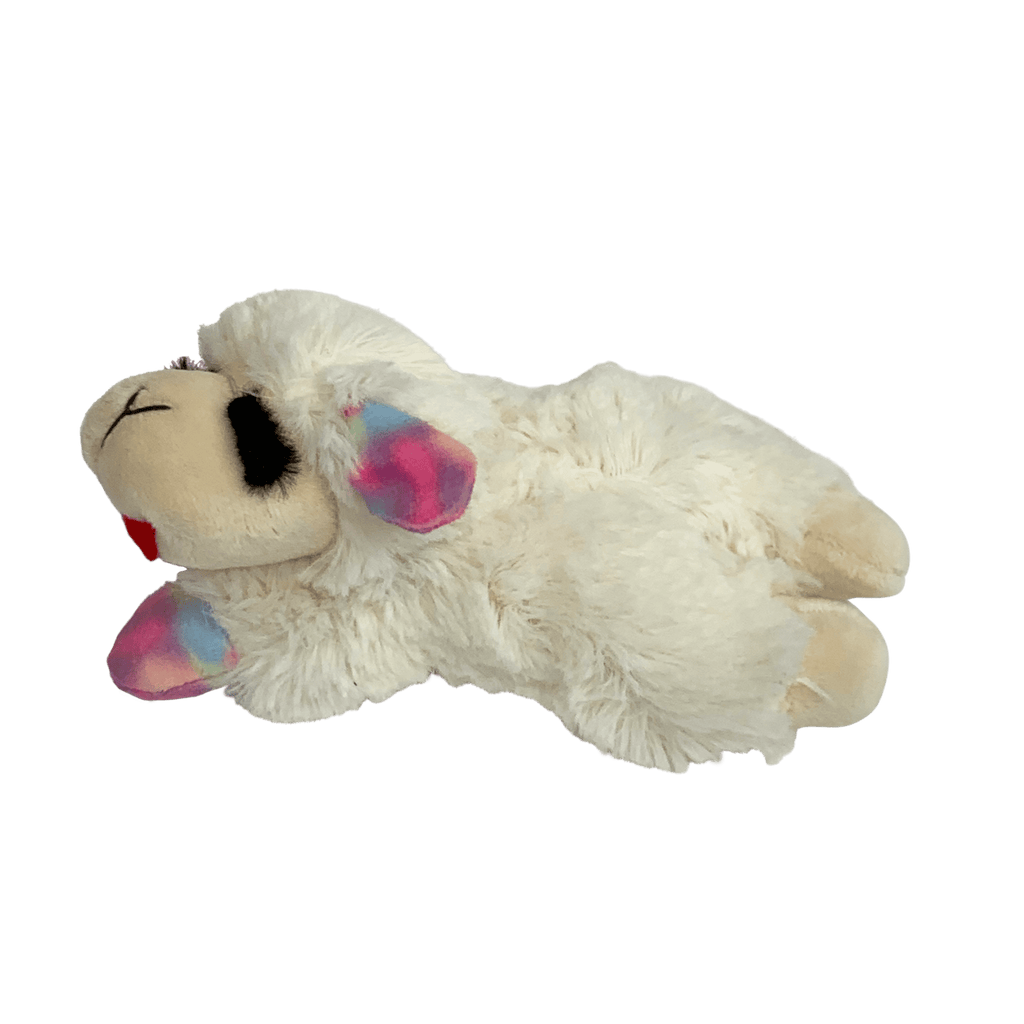 (3 Pack)  Plush Lamb Chop Dog Toy, Small, Pastel Colors
