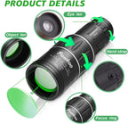 16X52 Monocular Telescope High Powered for Adults. Concert,Travelling