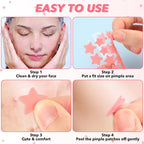 Face Pimple Patches Cute Star Zit Covers 160 Pcs Sticky Spot Stickers Hydrocolloid Pad Covering Pore Cleaning Strips Peel Invisible Spot Absorbing Zit Patch for Women Men