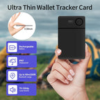 Smart Card Tracker Work with Apple Find My App Wireless Rechargerable anti Lost Item Locator for Luggage Bluetooth Tracker GPS